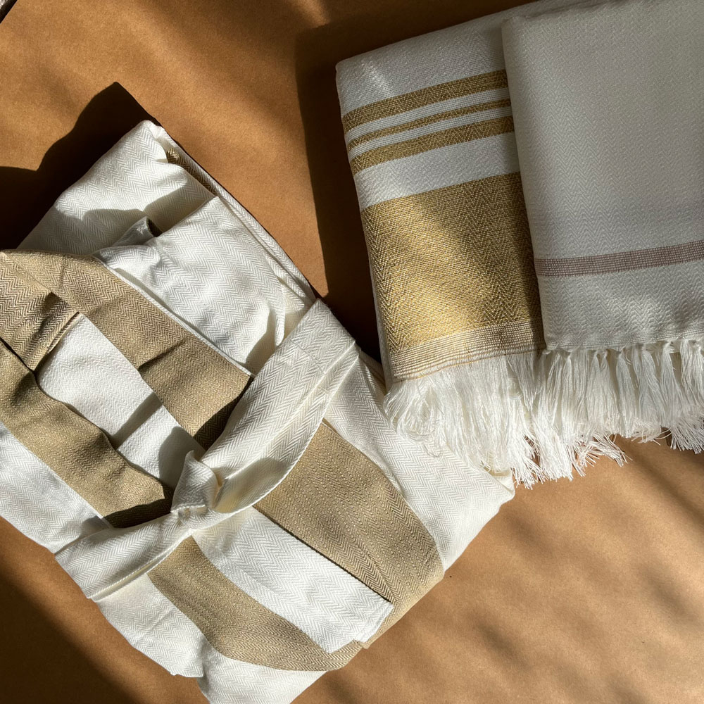  تن‌پوش‌های حمام پنبه‌ای دست‌بافت